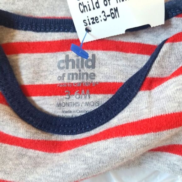 Multi-Brand Onesies Set Of Three Multi-Colored Stripes Sz 3 - 6 Mos - Picture 11 of 14